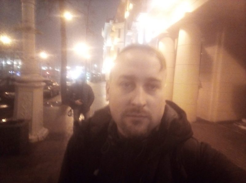 Юрый Дзяшук адразу пасля выезду з Беларусі. Фота: героя