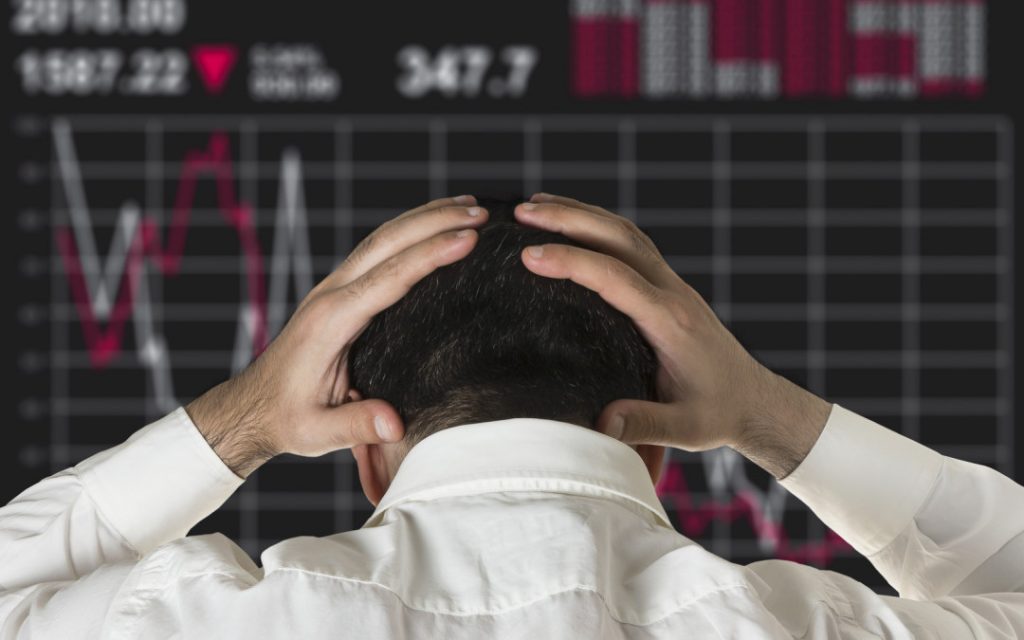 broker business stock market crash global crisis