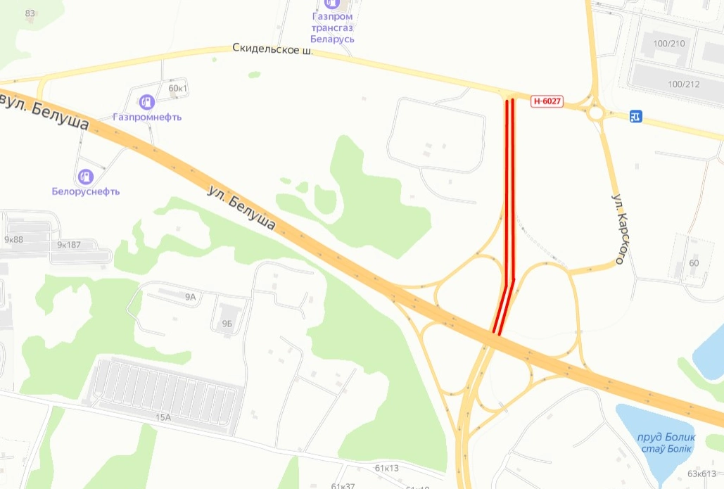 В Гродно меняют асфальт: перекроют развязку на М6 и не только. Как поедет транспорт