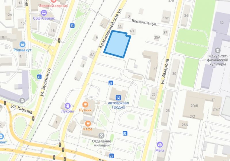 За аўтавакзалам вырашылі пабудаваць новы грамадскі будынак (абноўлена)