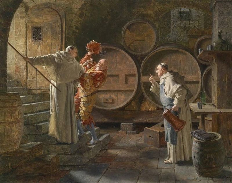Эдуард фон Грютцнер. Картина «После тяжелого застолья», 1892
