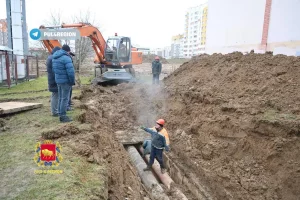 Прорыв трубопровода на Вишневце