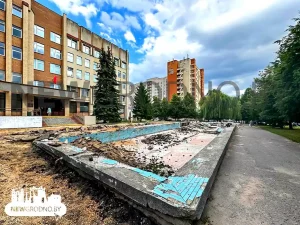 Фонтан на улице Врублевского в Гродно