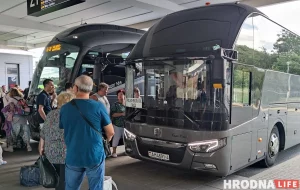 Белорусский автобус на вокзале в Вильнюсе. Фото: Hrodna.life