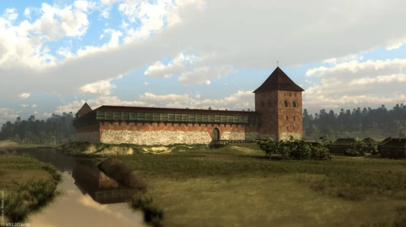 Появилась 3D-реконструкция Кревского замка с третьей башней — вот как это выглядит 