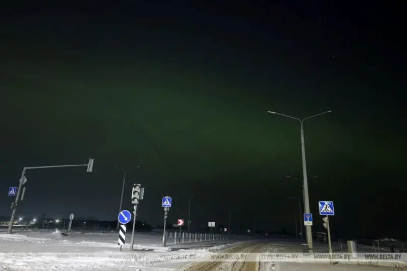 Беларусь накрыла моцная магнітная бура: над Гроднам заўважылі палярнае ззянне