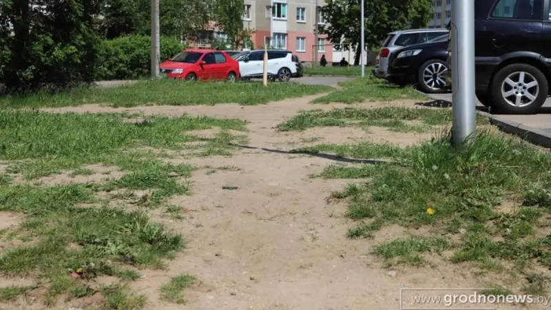 Вінаватыя пешаходы ці праекціроўшчыкі? Гродзенка паскарділася на вытаптаны газон — улады прапанавалі штрафы