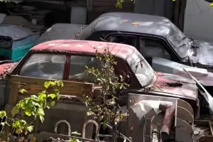 Четыре машины и горы вещей. В Гродно пенсионер захламил общий двор дома в Новом Свете Двор мусор Новый свет