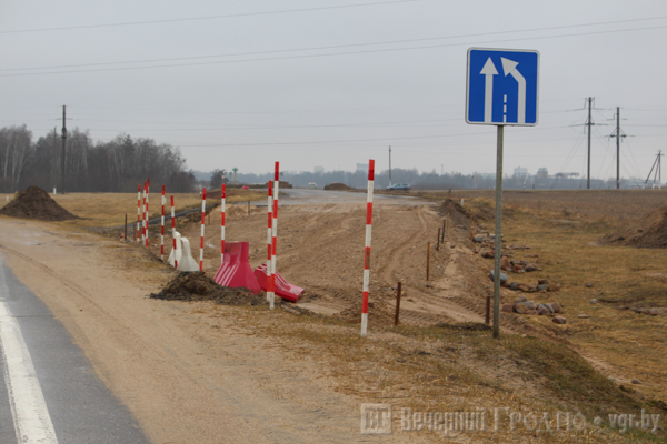 Каля пасёлка Берагавы адновяць паварот з М6 у бок Верцялішак