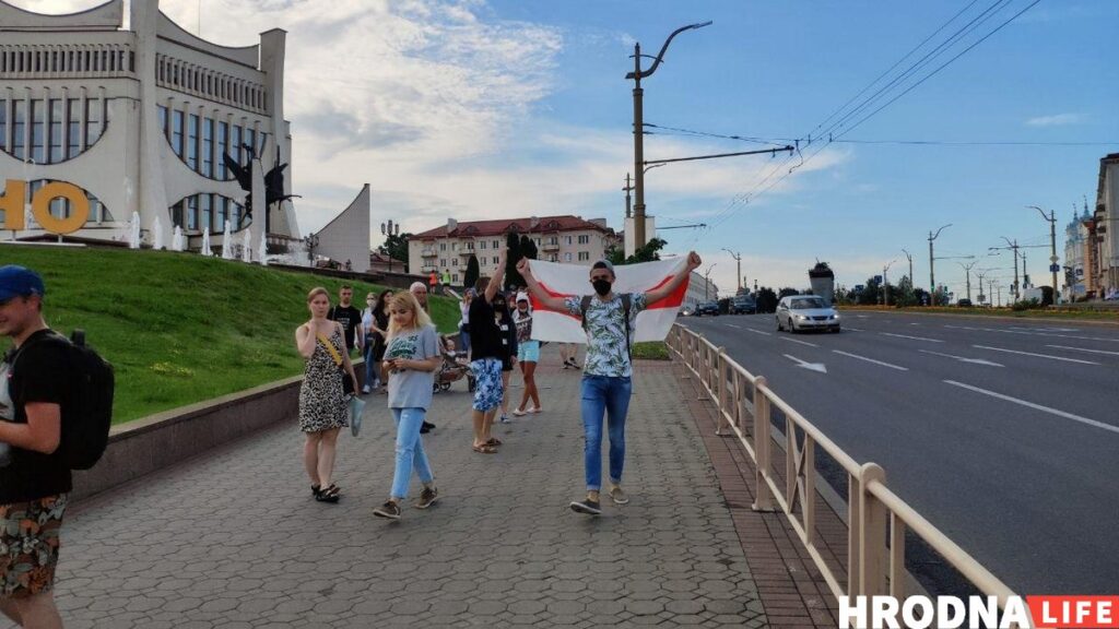 У Гродне адбылася акцыя салідарнасці з затрыманымі