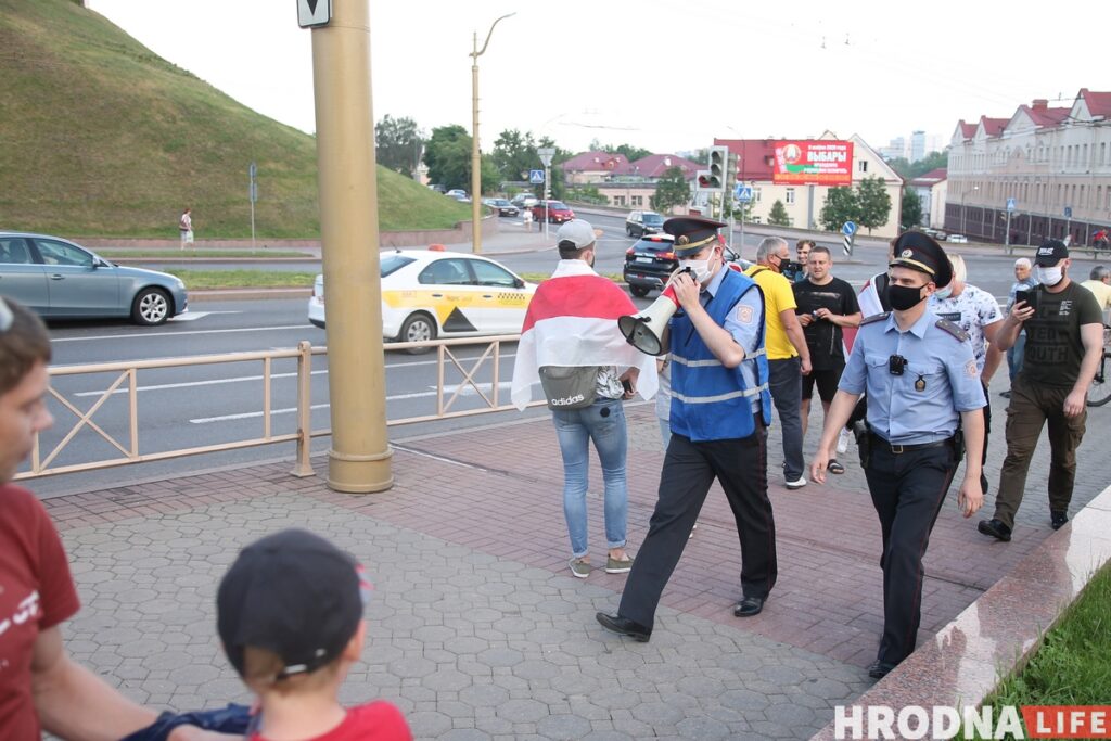 У Гродне адбылася акцыя салідарнасці з затрыманымі