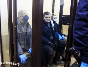Абвінавачаныя Уладзімір Кніга, Яўген Разнічэнка і Дзмітрый Фурманаў