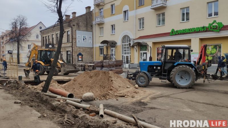 Рамонт вуліцы Ажэшкі скончаць у канцы красавіка. Але ўсё будзе залежаць ад надвор’я