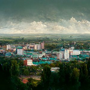 Глядзіце, якім будзе Гродна праз 1000 гадоў. Мы запыталі ў нейрасеткі і атрымалі малюнкі ў адказ