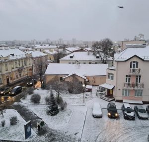 Первый снег в Гродно. Фото: www.instagram.com/gr_marima/