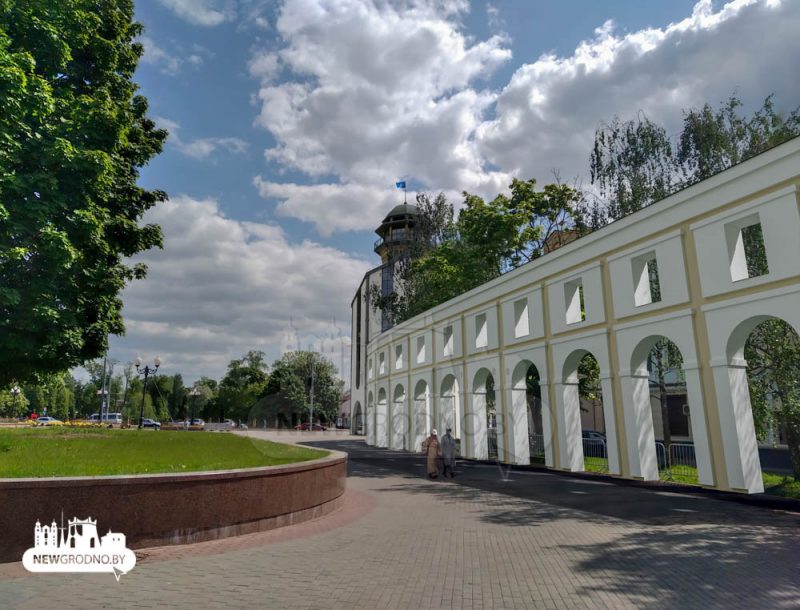 Вежа, аркады і пашыраны выканкам: архітэктары прапанавалі цэнтру Гродна вельмі постмадэрністычную забудову