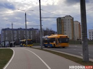 тралейбус тралейбус грамадскі транспарт прыпынкі ў Гродне