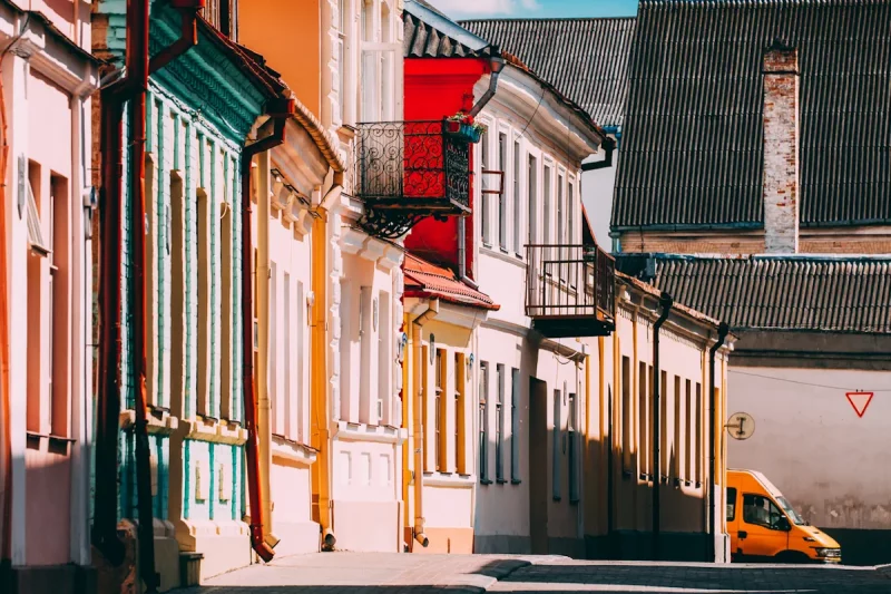 Вуліца ў гістарычным цэнтры Гродна