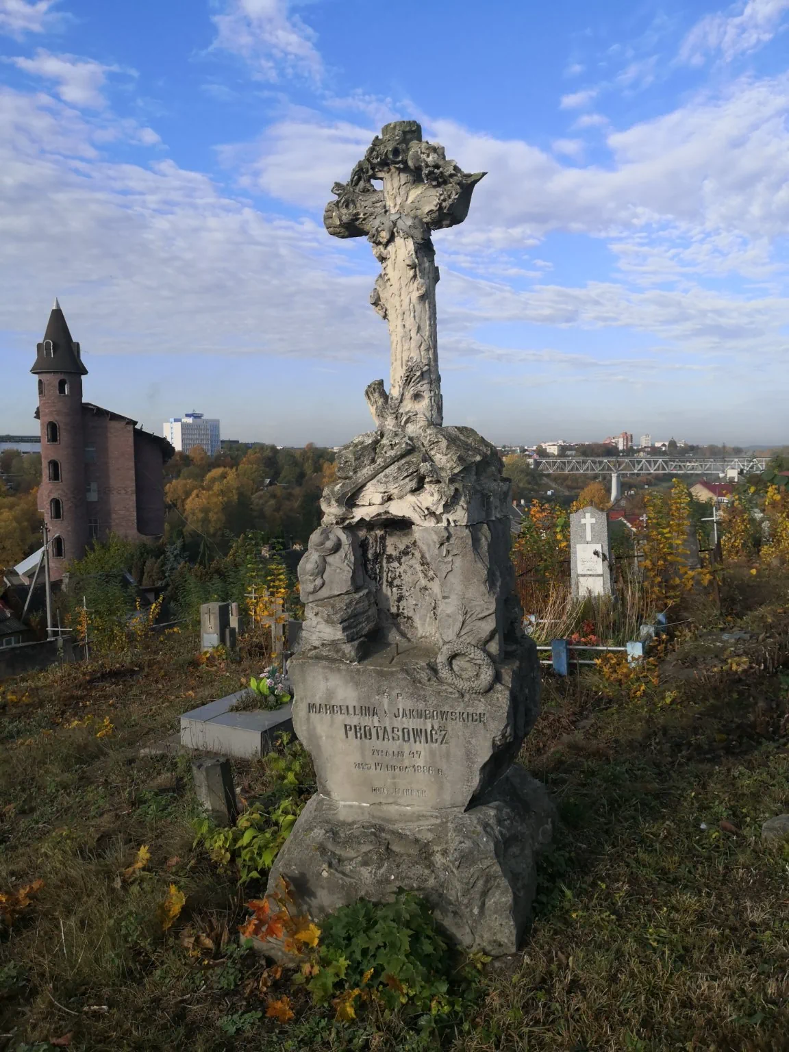Магіла Пратасовічаў на старых могілках у Гродне. Створана Баляславам Шышкевічам