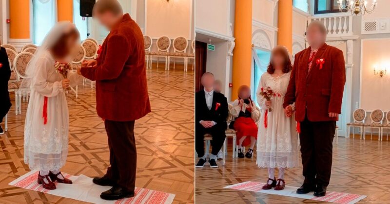 Пара пабралася шлюбам у Гродне “з нацыянальным каларытам” — меркаванні гараджан падзяліліся